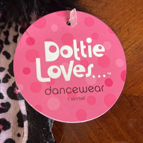 Dottie Loves Dancewear Girls XS Animal Print Leotard Boa Dress Up - Picture 4 of 9